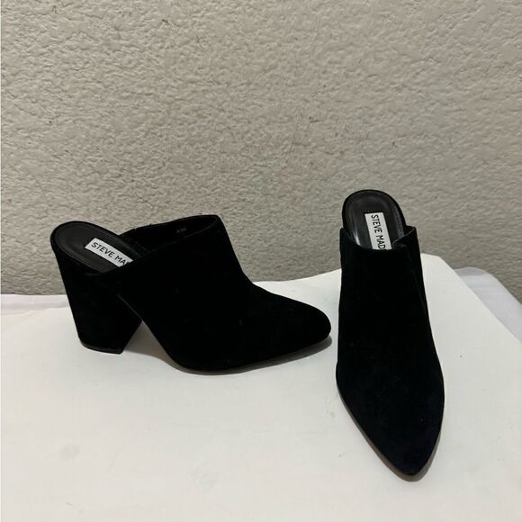 NEW Steve Madden “Ditty” black suede mules size 6.5 - Picture 9 of 9